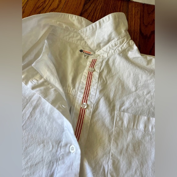 Sundry for Evereve white cotton poplin
elastic cuff long sleeve button shirt 2 - Picture 3 of 10